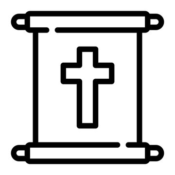 recommend clip art: paper scroll line icon