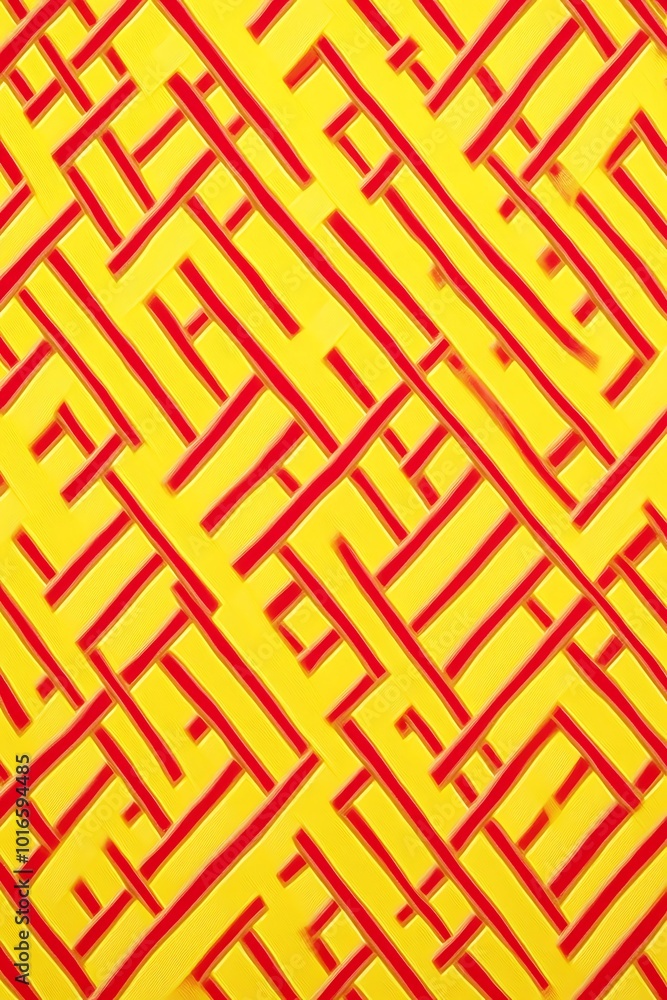 Poster dynamic red and yellow abstract geometric background with overlapping diagonal shapes, bringing bold