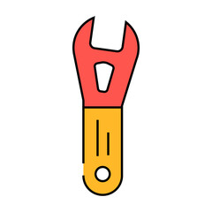 cone wrench line icon vector. cone wrench sign. isolated symbol illustration
