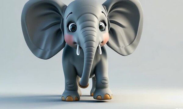 3d elephant with megaphone