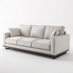 Fototapeta premium Modern sofa on isolated white background. 