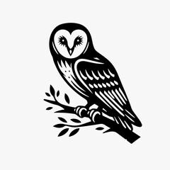 Fototapeta premium Midnight Sentinel: The Bold Bald Owl