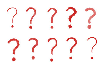 Handwriting question mark 10 pattern