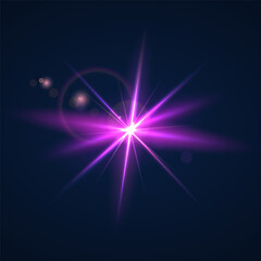 Beams of bright light shining on black background. White and golden beams of bright light shining on black background