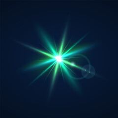 Beams of bright light shining on black background. White and golden beams of bright light shining on black background