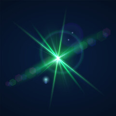 Beams of bright light shining on black background. White and golden beams of bright light shining on black background