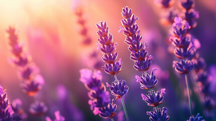 Obraz premium A bunch of purple flowers with a pinkish hue