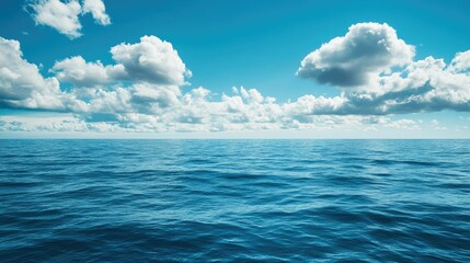 Fototapeta premium Scenic European ocean view, no people, with ample space for text or branding