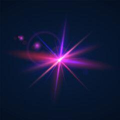 Beams of bright light shining on black background. White and golden beams of bright light shining on black background