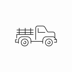 pickup truck icon sign vector