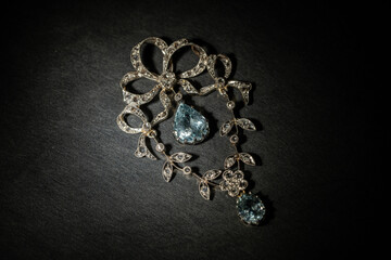 antique Brooch art nouveau Jewelry Close-Up photo © alina
