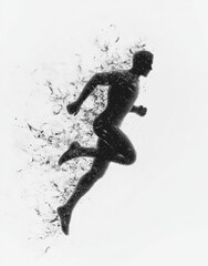 Naklejka premium Running Silhouette.