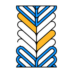 foxtail chain line icon vector. foxtail chain sign. isolated symbol illustration