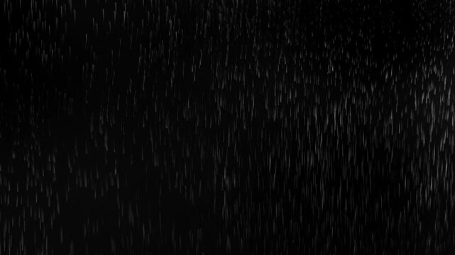 rain on a black background
