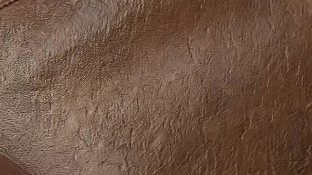 closeup genuine organic brown leather revealing intricate patterns textures animal skin commonly used fashion clothing industry highquality accessories texture background