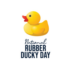 National rubber ducky day vector design template good for celebration usage. National rubber ducky day design. flat design. eps 10.