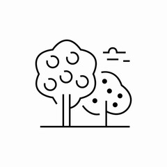fruit tree icon sign vector