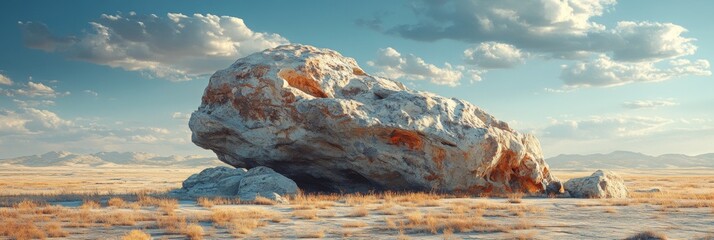 Desert Wind-Eroded Rock Formation, striking geological structure shaped by relentless winds, showcasing unique textures and patterns in arid landscape