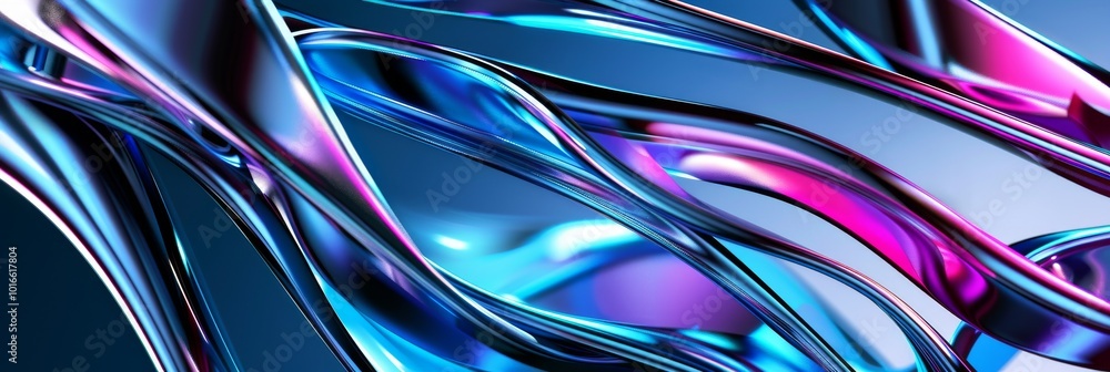 Poster abstract colorful fluid shapes with dynamic movement