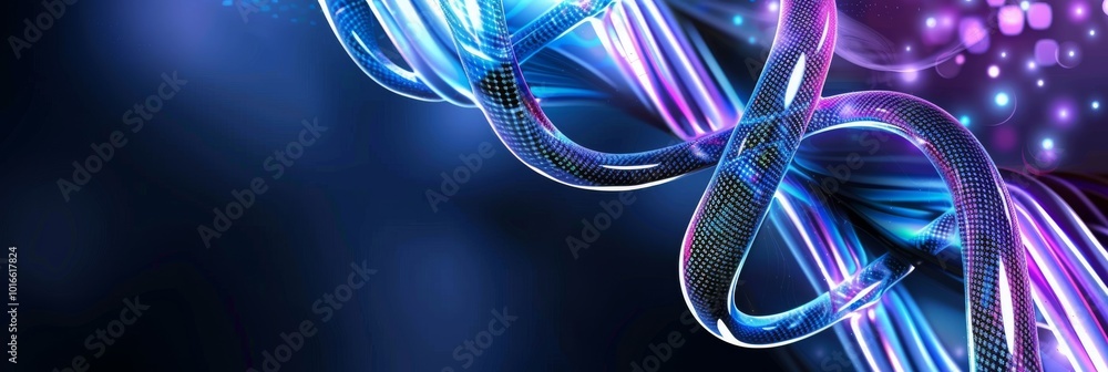 Poster futuristic abstract design with glowing lines and curves