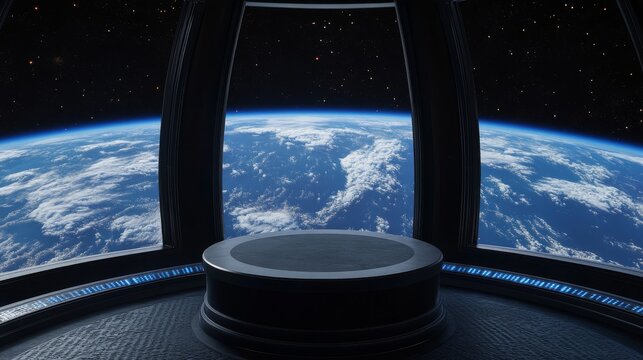 A stunning and futuristic space station offers breathtaking views of Earth and serves as an ideal location for space exploration, inspiring timeless scifi themes that ignite boundless imagination