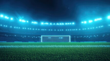 Naklejka premium Stadium Night Goal.
