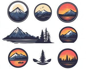 Mountain Logo Set.