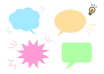 シンプルな吹き出しのフレーム素材