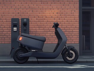 Electric Scooter Charging.