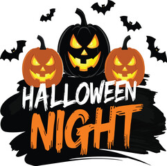 halloween background with pumpkins