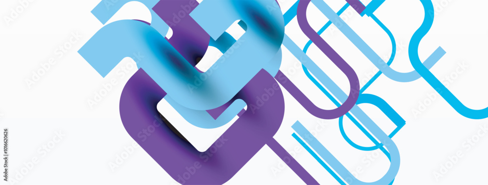 Poster wave lines minimal abstract background