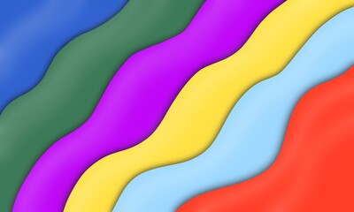 Abstract colorful background. Soft stripes background. Simple background. Rainbow background. Three dimensional backdrop. Empty background for text. Display background.