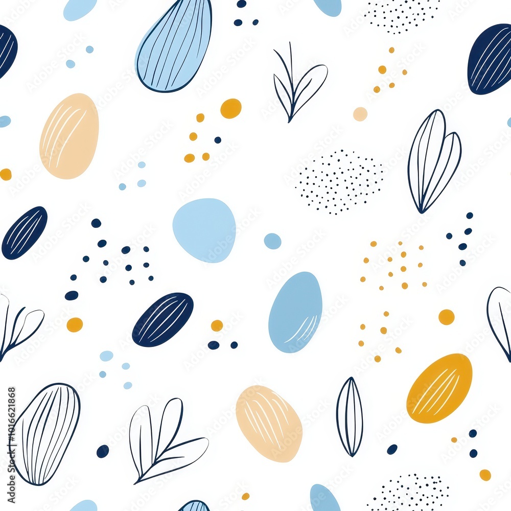 Poster Minimalistic Botanical Elements in Soft Colors