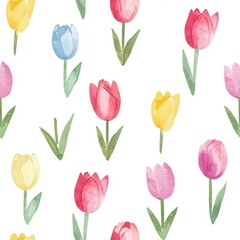 Obraz premium Soft Floral Abstract Watercolor Pattern Design