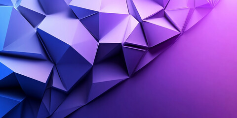 Fototapeta premium Modern Blue And Purple Geometric Abstract Design With Copy Space. Generative AI