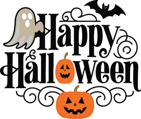 Halloween silhouette vector art illustration 