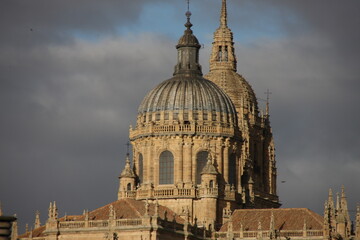 The cathedral of Salamanca. Bell towers of the cathedral of Salamanca.