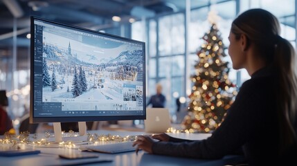 Modern Office Design: Creative Teamworking During Festive Season with Cozy Vibes