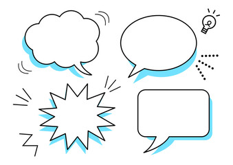 シンプルな吹き出しのフレーム素材