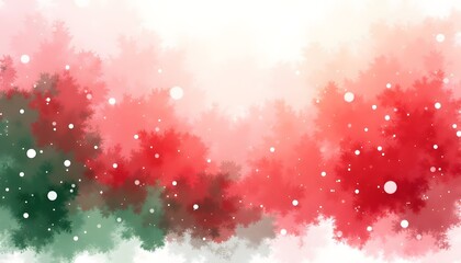 Vibrant watercolor splashes in red and green with copy space