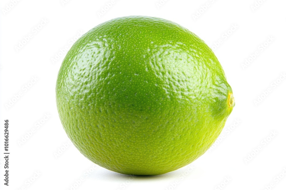 Poster A close-up shot of a lime on a white surface.
