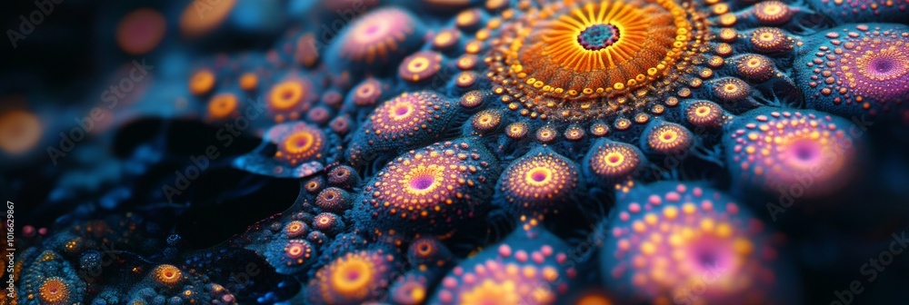 Poster vibrant kaleidoscope design, a mesmerizing display of colorful patterns and intricate details creati