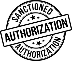 Obraz premium Vector Seal of Authorization with Stars and Text