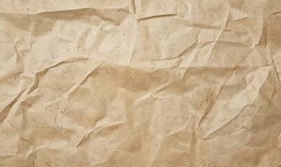 Obraz premium Wrinkled brown paper texture background. Crumpled natural material concept.