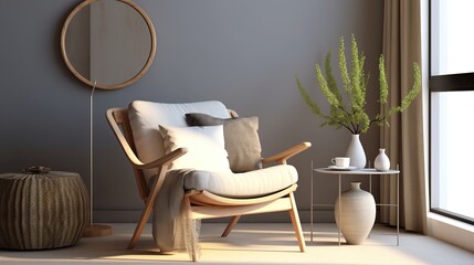 The modern simple design style sitting room composed of sofa and coffee table,generated with AI. 