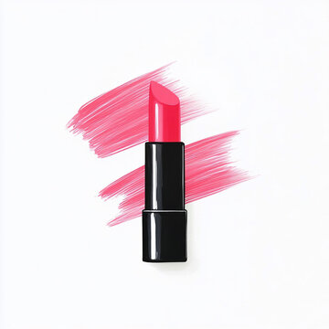 recommend clip art: Beautiful lipstick is on a white background