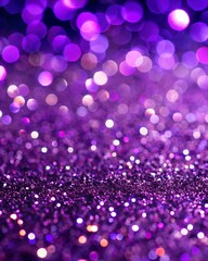 Rich dark purple glitter bokeh background