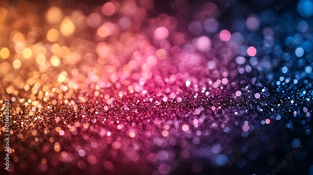Poster abstract background with colorful bokeh lights.