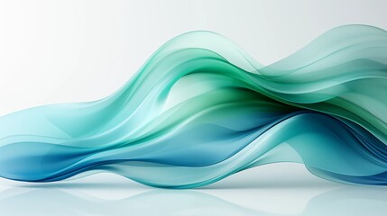 Fototapeta premium Abstract Background with Soft Blue and green Wavy Lines, Harmonious Blend of Colors Creating Tranquil Atmosphere for Graphics, Posters, Web Pages, and Print Media