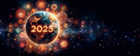 A world with the number 2025 on it
